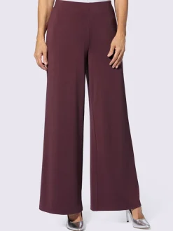 Pantalons en jersey avec ceinture élastique jambes larges
