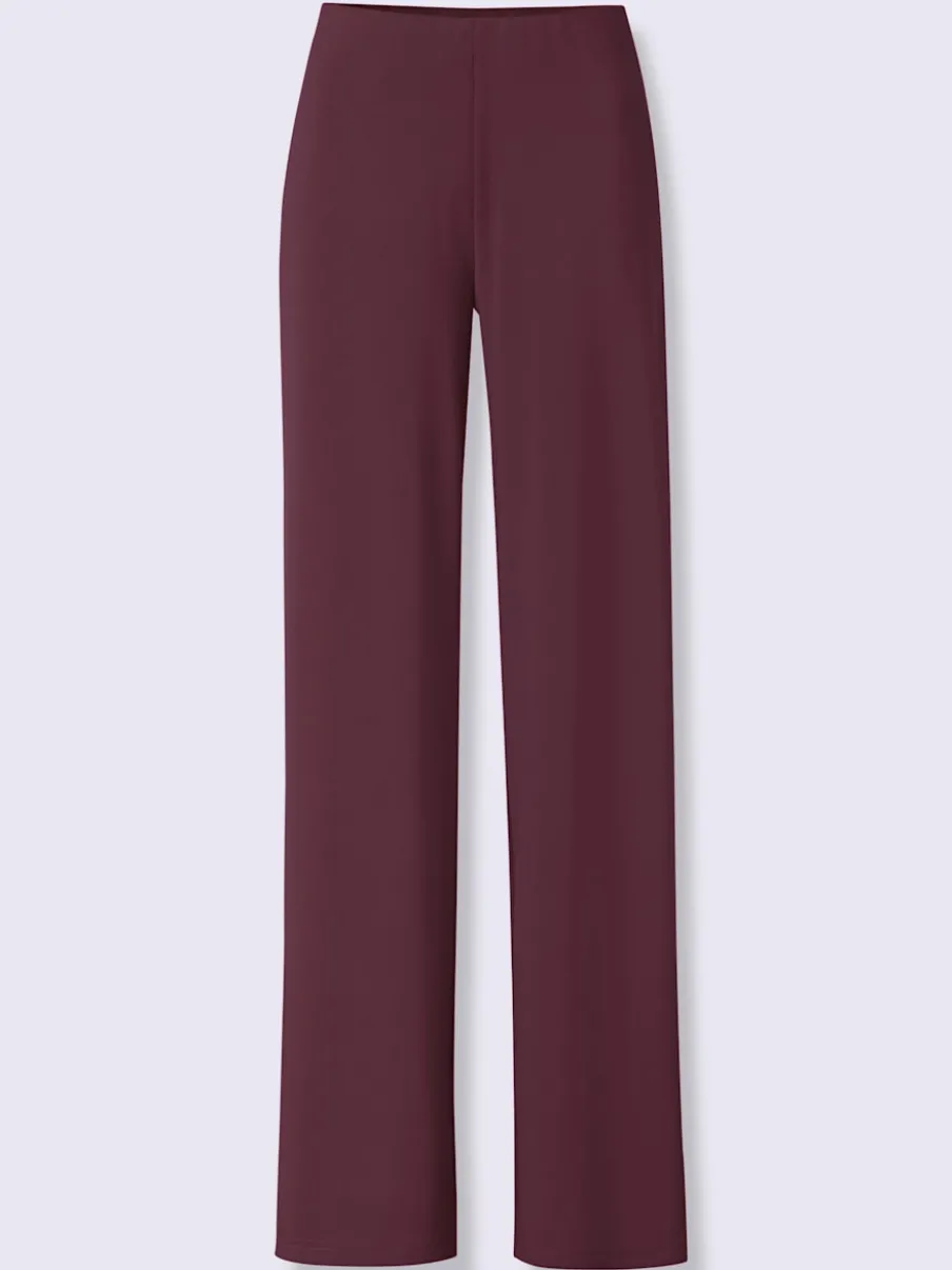 Pantalons en jersey avec ceinture élastique jambes larges