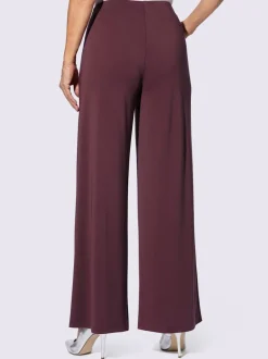Pantalons en jersey avec ceinture élastique jambes larges