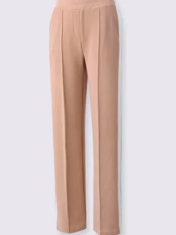 Pantalons en jersey confortables avec rayures et pierres brillantes