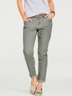Pantalons en jersey coupe carotte avec poches fendues