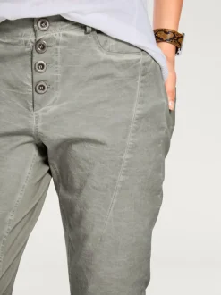 Pantalons en jersey coupe carotte avec poches fendues