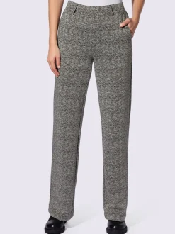 Pantalons en jersey à motif chevron avec poches