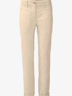 Pantalons en lin confortables avec poches fendues raffinées