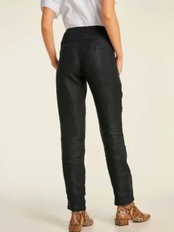Pantalons en lin confortables avec poches fendues raffinées