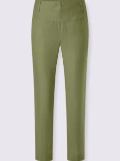 Pantalons en lin confortables avec poches fendues raffinées