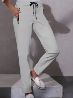 Pantalons en lyocell respirant avec ceinture élastique confortable
