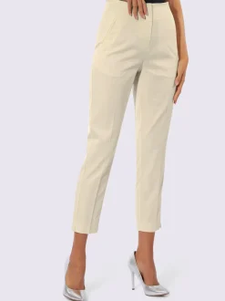 Pantalons en mélange de lyocell avec nervures décoratives