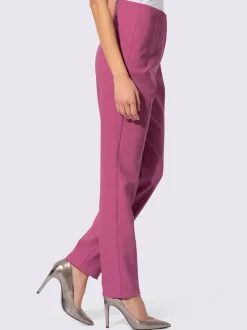 Pantalons en polyester recyclé avec ceinture lisse décorative