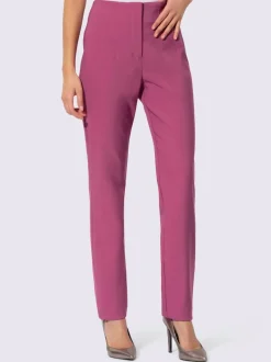 Pantalons en polyester recyclé avec ceinture lisse décorative