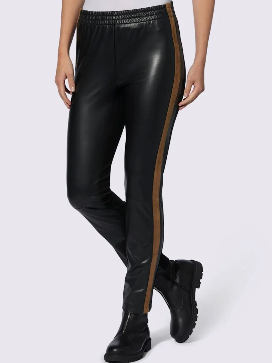 Pantalons en synthétique avec empiècements latéraux souples