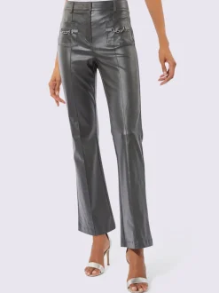 Pantalons en synthétique doux avec poches et nervures