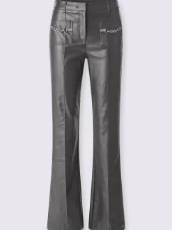 Pantalons en synthétique doux avec poches et nervures