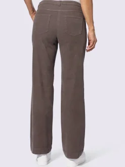 Pantalons en velours côtelé confortables à coupe large