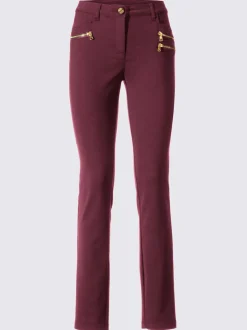 Pantalons extensibles avec coutures push-up et poches intégrées