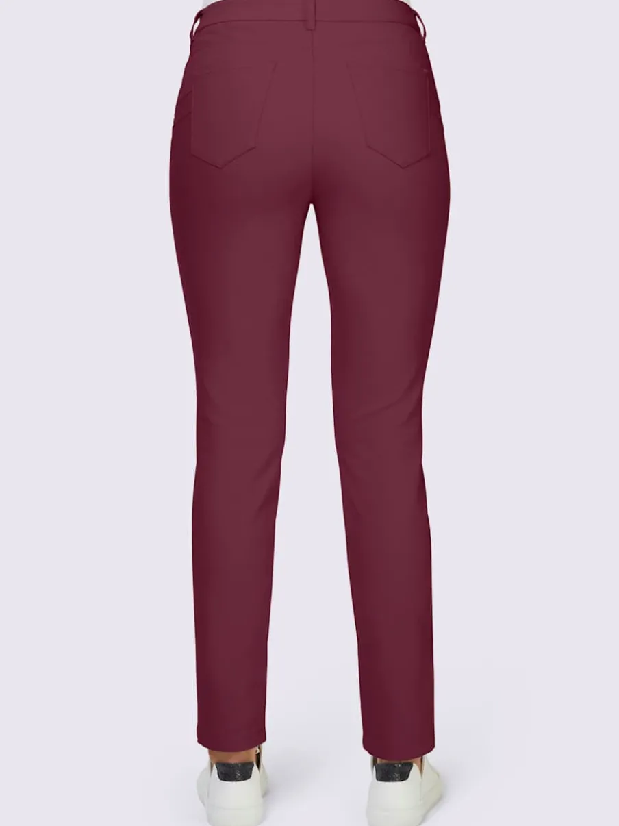 Pantalons extensibles avec coutures push-up et poches intégrées