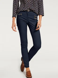 Pantalons extensibles avec coutures push-up et poches intégrées