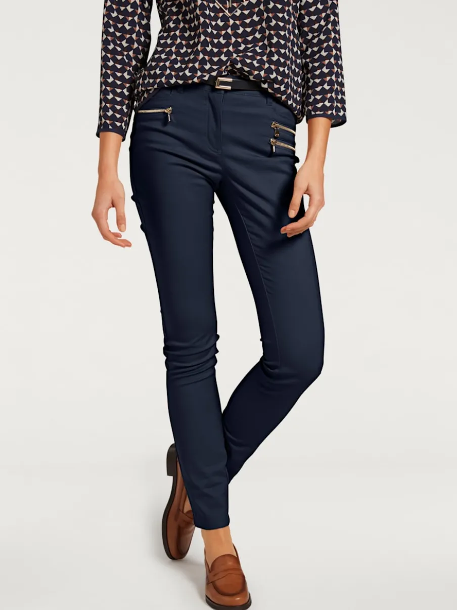 Pantalons extensibles avec coutures push-up et poches intégrées