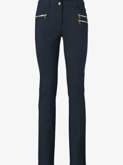 Pantalons extensibles avec coutures push-up et poches intégrées
