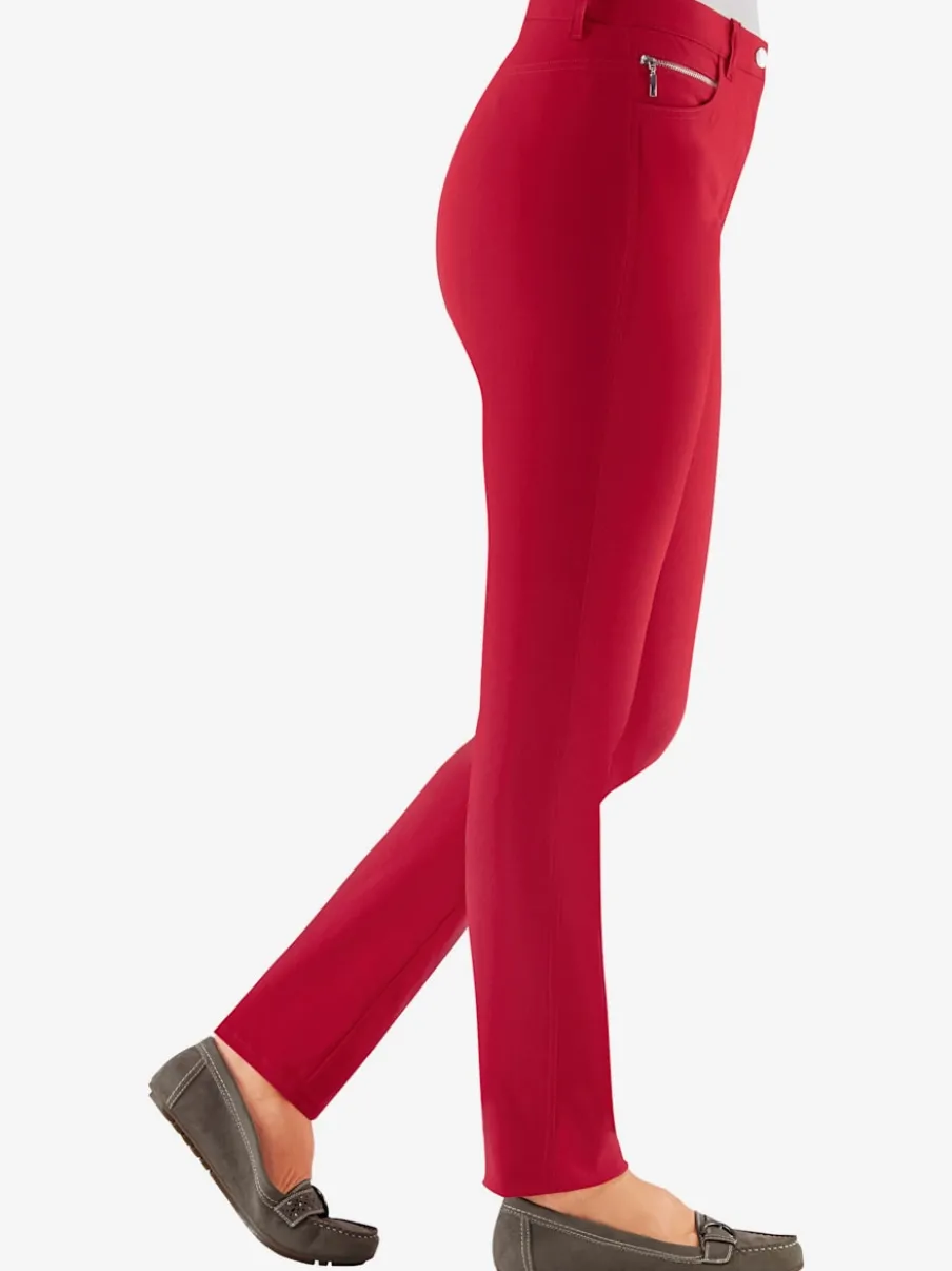Pantalons extensibles avec poches zippées et passants