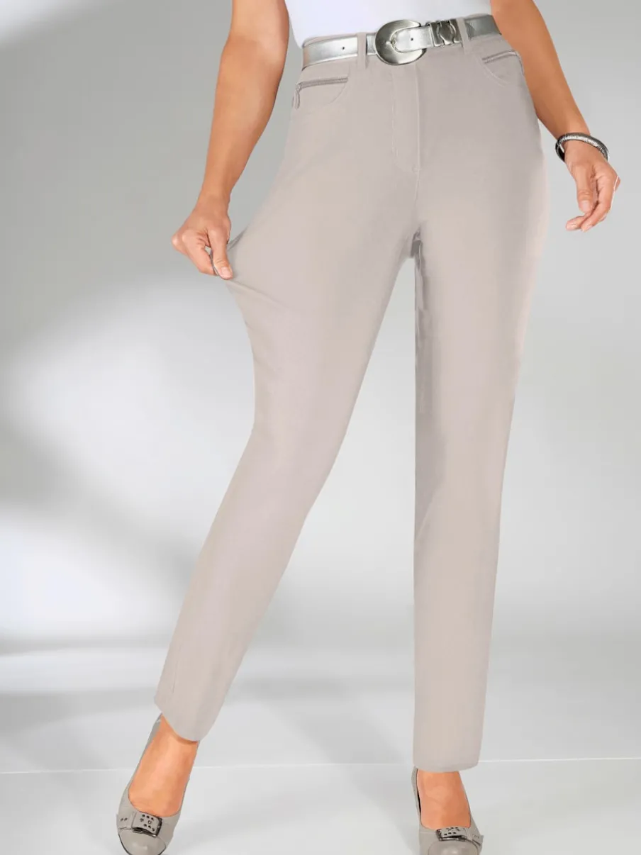 Pantalons extensibles avec poches zippées et passants