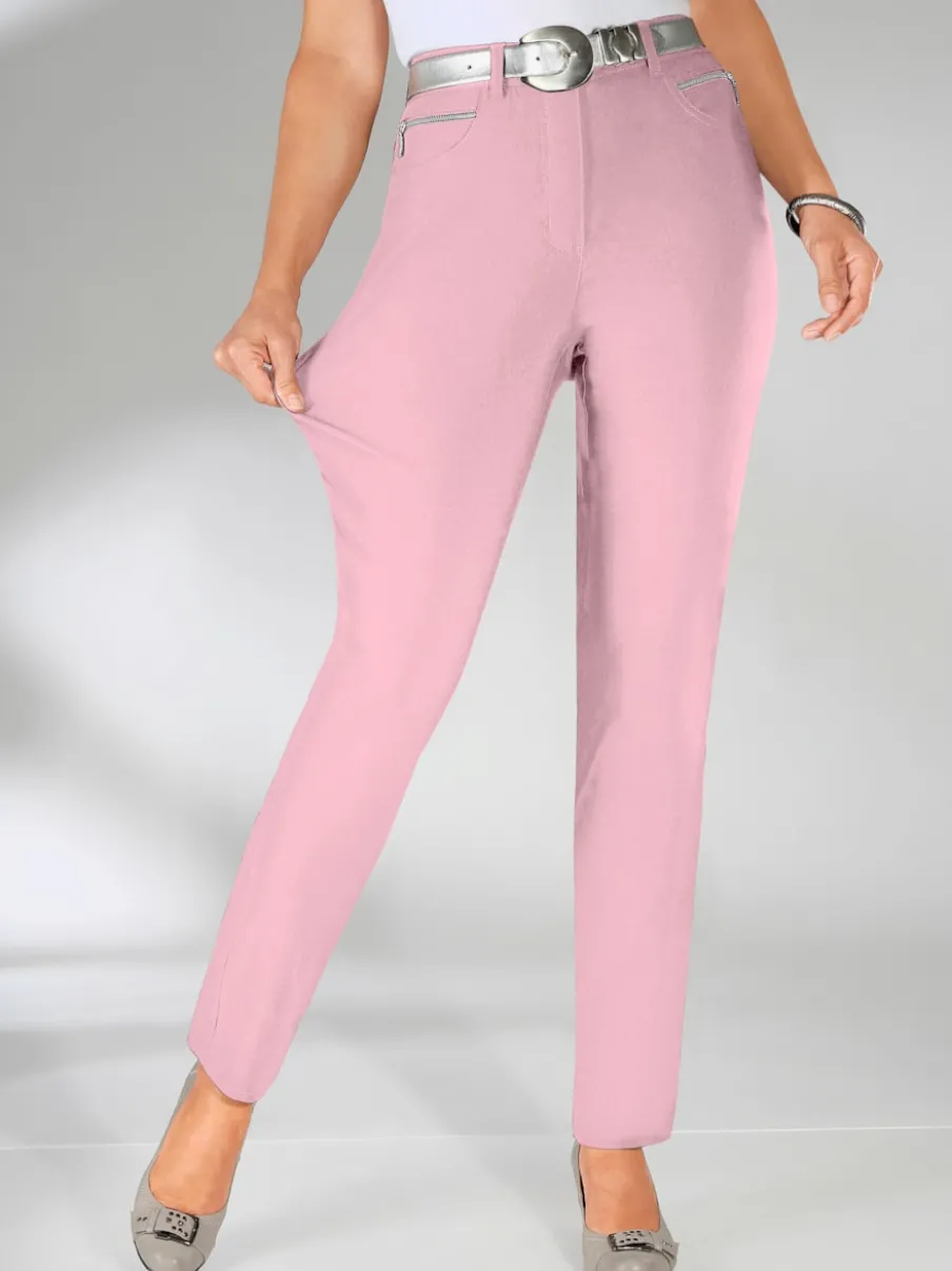 Pantalons extensibles avec poches zippées et passants