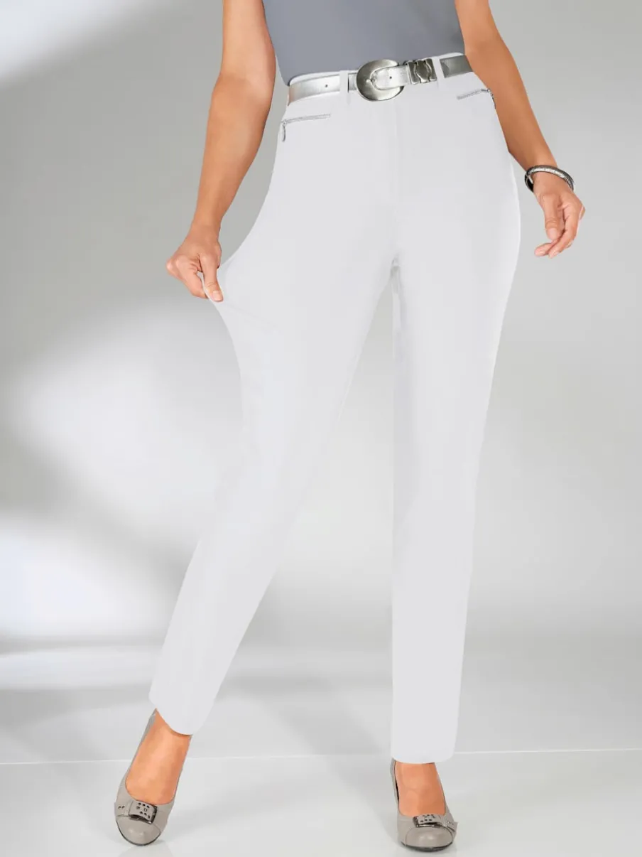 Pantalons extensibles avec poches zippées et passants