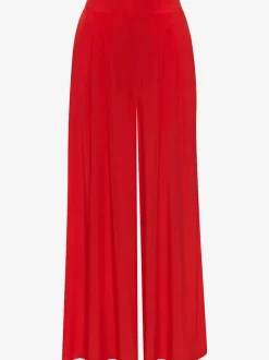 Pantalons fluides à poches latérales et taille élastiquée