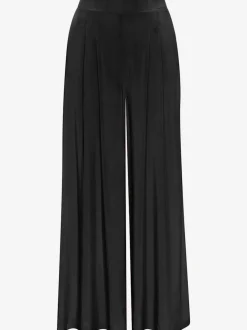 Pantalons fluides à poches latérales et taille élastiquée