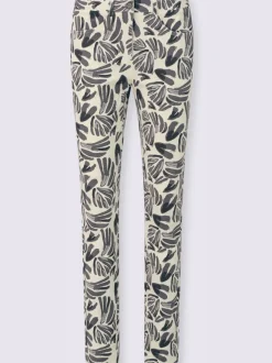 Pantalons imprimés au motif floral en coton durable