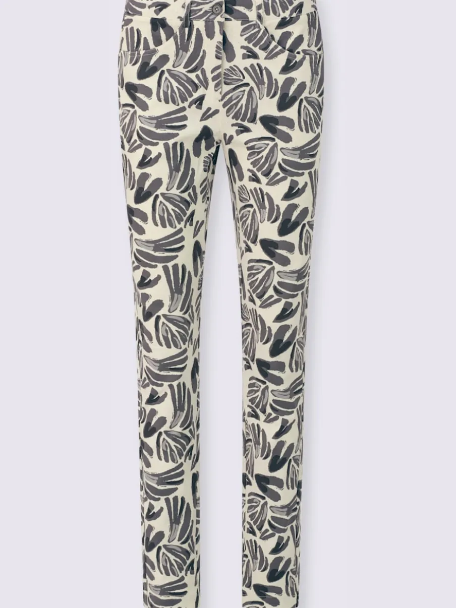 Pantalons imprimés au motif floral en coton durable