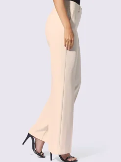 Pantalons à jambes larges avec plis et poches décoratives