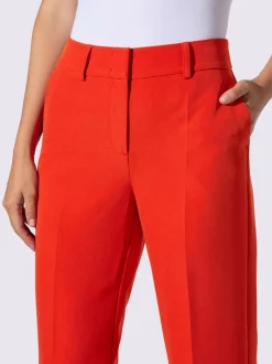 Pantalons à jambes larges avec plis et poches décoratives