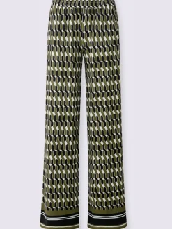 Pantalons à jambes larges avec ceinture élastique confortable