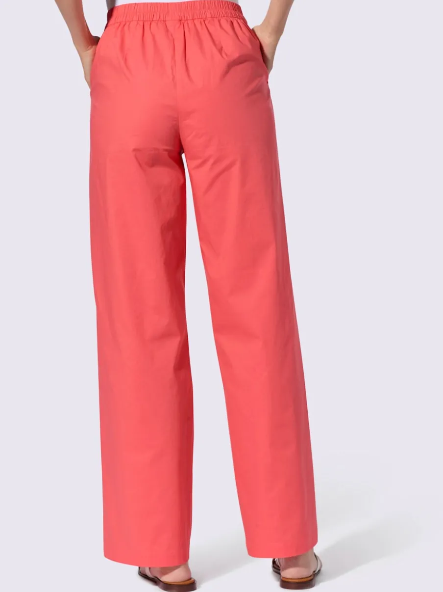 Pantalons jambes larges avec poches et ceinture élastique