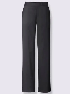 Pantalons jambes larges avec poches et ceinture élastique
