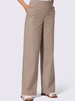 Pantalons jambes larges avec poches et ceinture élastique