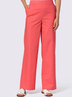 Pantalons jambes larges avec poches et ceinture élastique