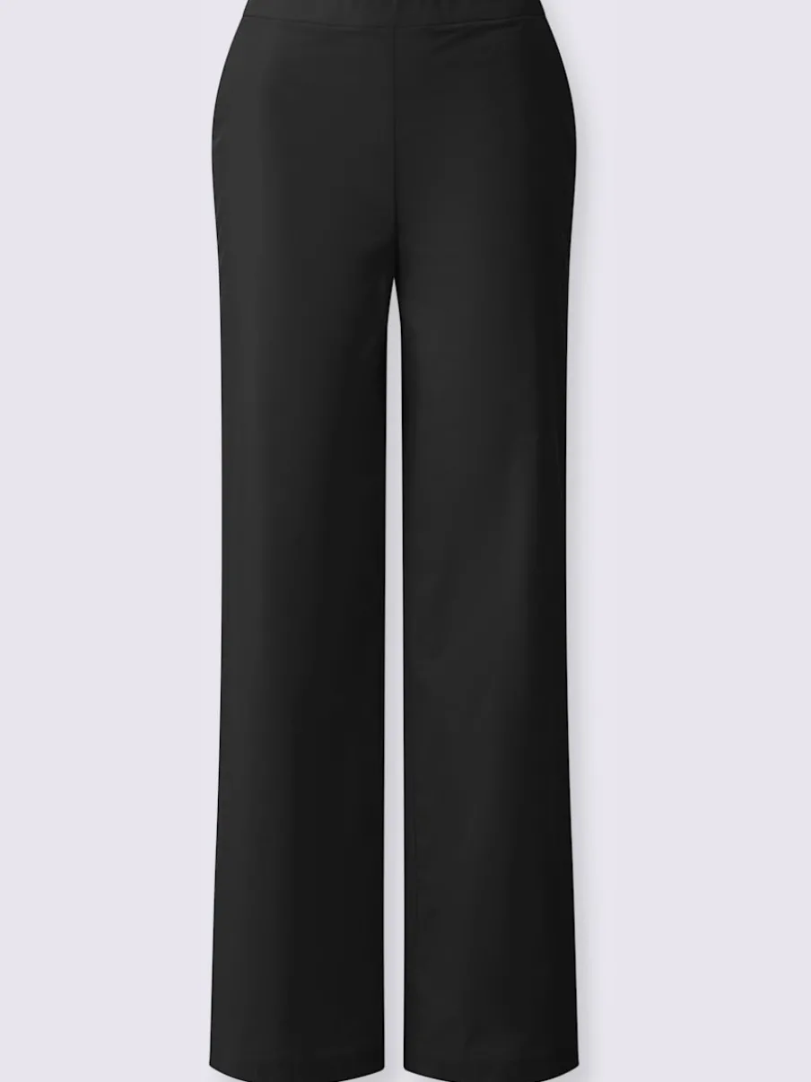 Pantalons jambes larges avec poches et ceinture élastique