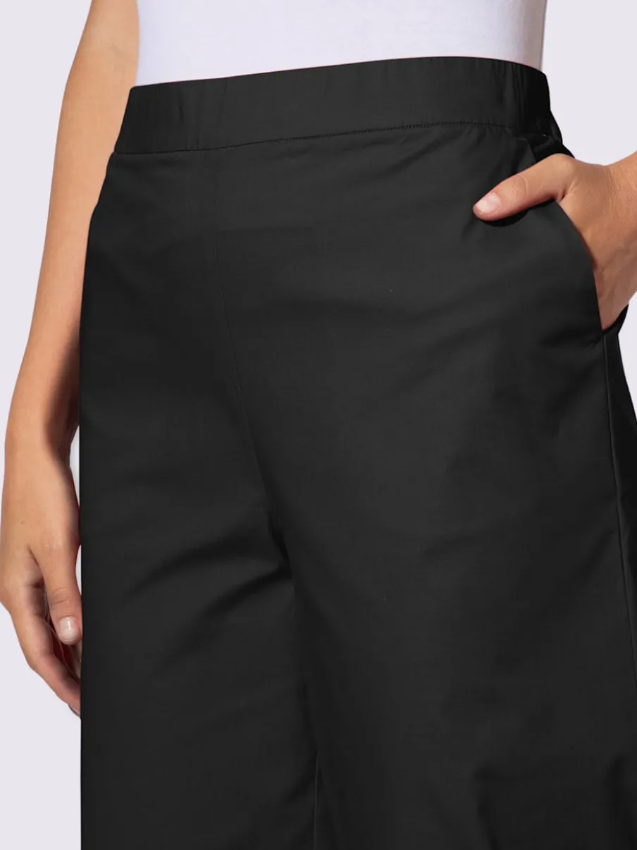 Pantalons jambes larges avec poches et ceinture élastique