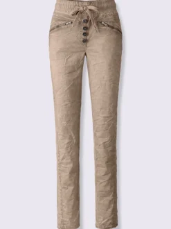 Pantalons jogging avec poches zippées et ceinture élastique