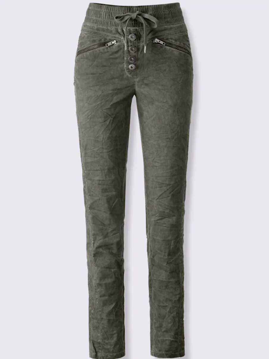 Pantalons jogging avec poches zippées et ceinture élastique