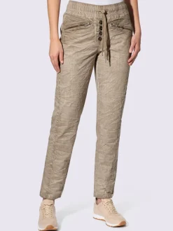 Pantalons jogging avec poches zippées et ceinture élastique