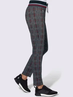 Pantalons jogging en jersey avec ceinture élastique contrastante