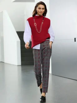 Pantalons jogging en jersey avec ceinture élastique contrastante