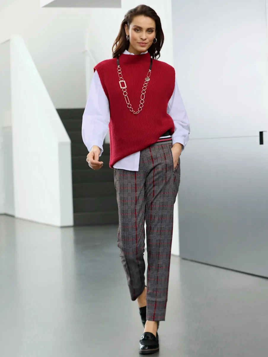Pantalons jogging en jersey avec ceinture élastique contrastante