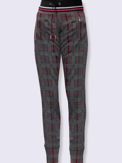 Pantalons jogging en jersey avec ceinture élastique contrastante