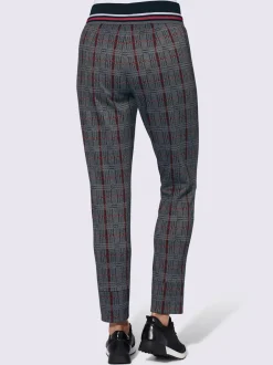 Pantalons jogging en jersey avec ceinture élastique contrastante