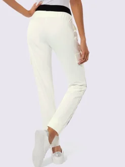 Pantalons jogpants avec poches latérales et empiècements contrastés