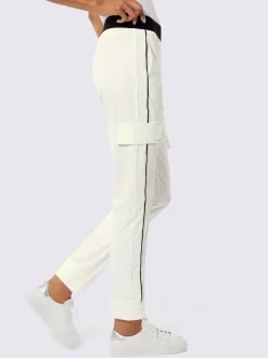 Pantalons jogpants avec poches latérales et empiècements contrastés